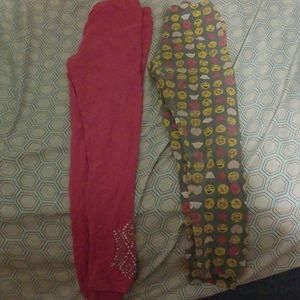 2 pairs of girls leggings